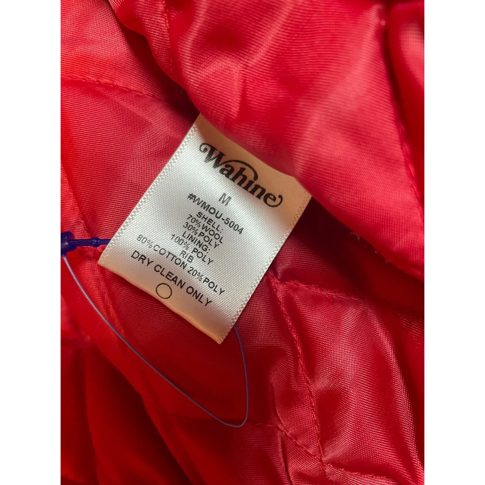 Wahine Red Wool Blend Varsity Bomber Jacket Aloha Hawaii Patch Lined M Size M - Image 5