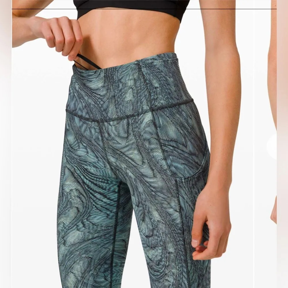 Lululemon Women Fast Free Tight Nulux 23” High Rise Dimensional Icing Blue Sz 6 - Image 5