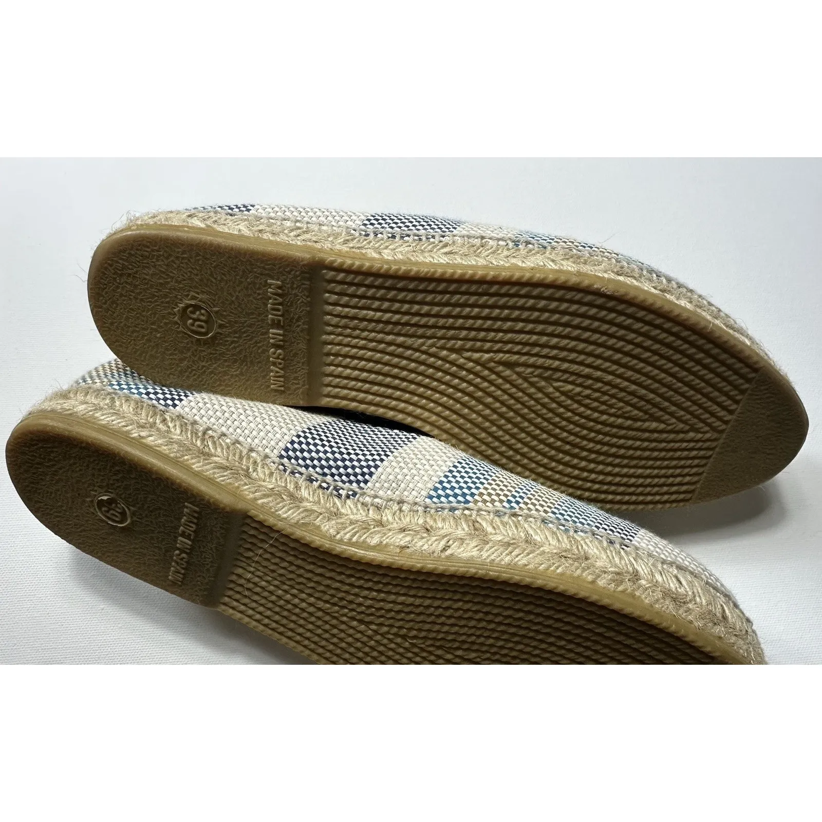 Stubbs & Wootton Espadrilles Women's Size 39 Striped Canvas Slip On Flats Spain - Image 8