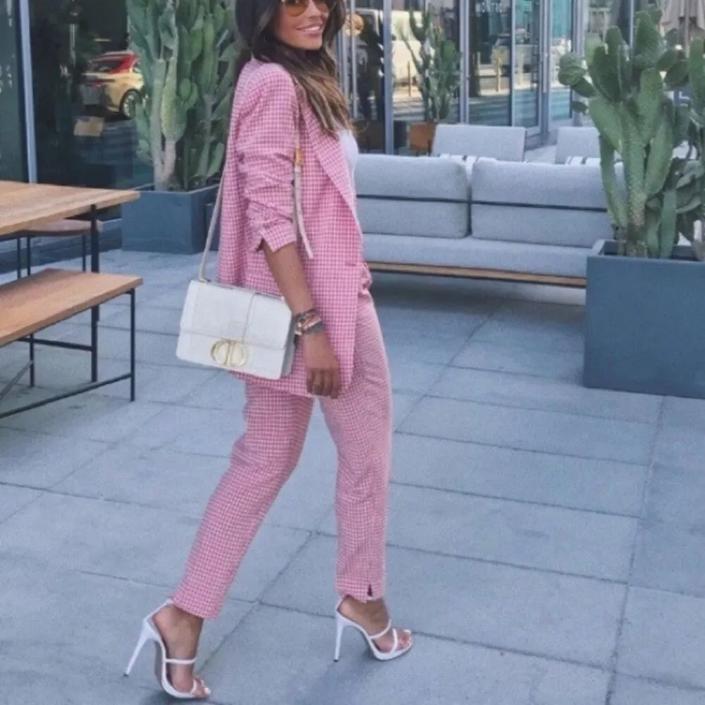 💕ZARA💕 Gingham Blazer ~ Pink XL NWOT - Image 8