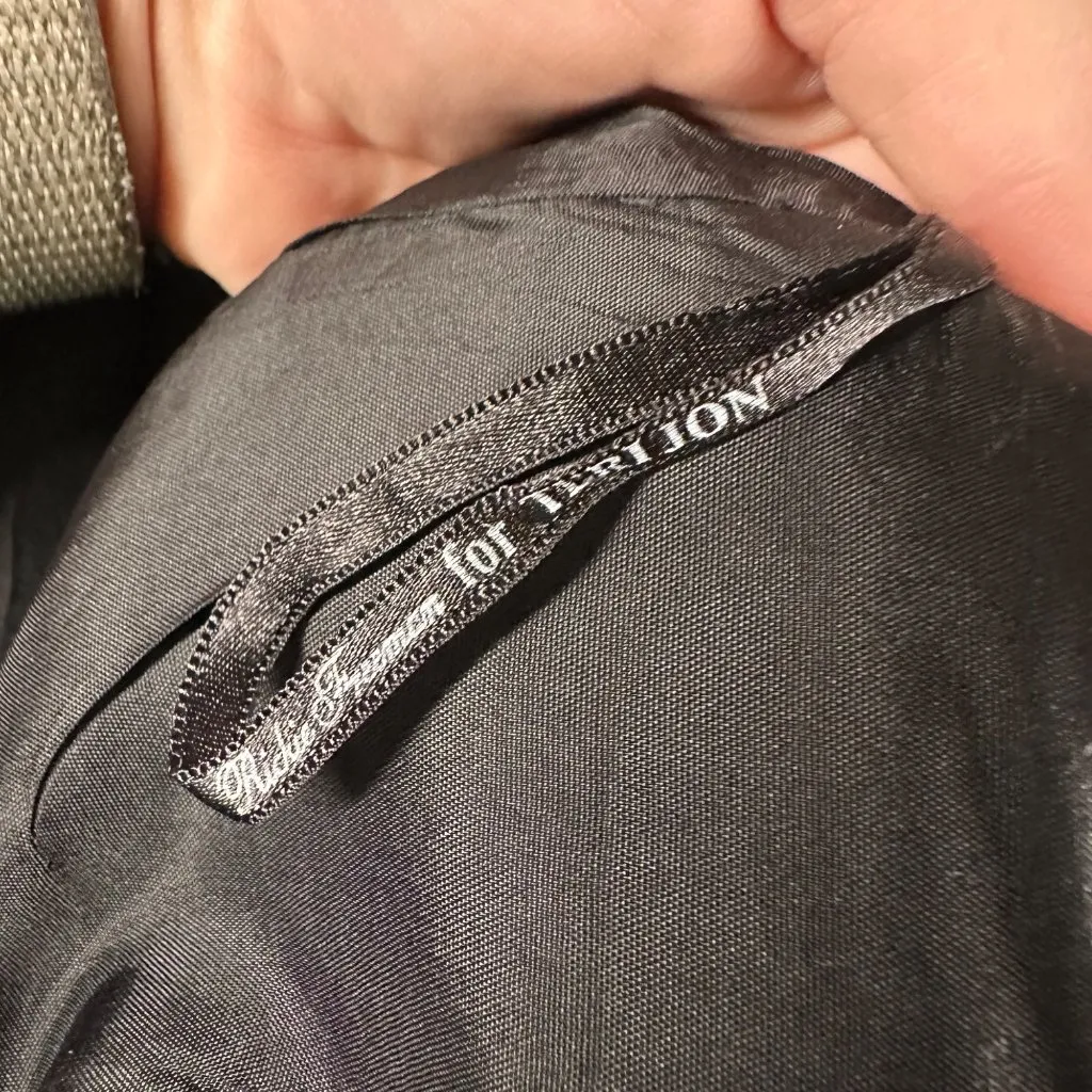 Rickie‎ Freeman Teri Jon Womens 10 Black White Print Silk Wool Pencil Skirt - Image 4