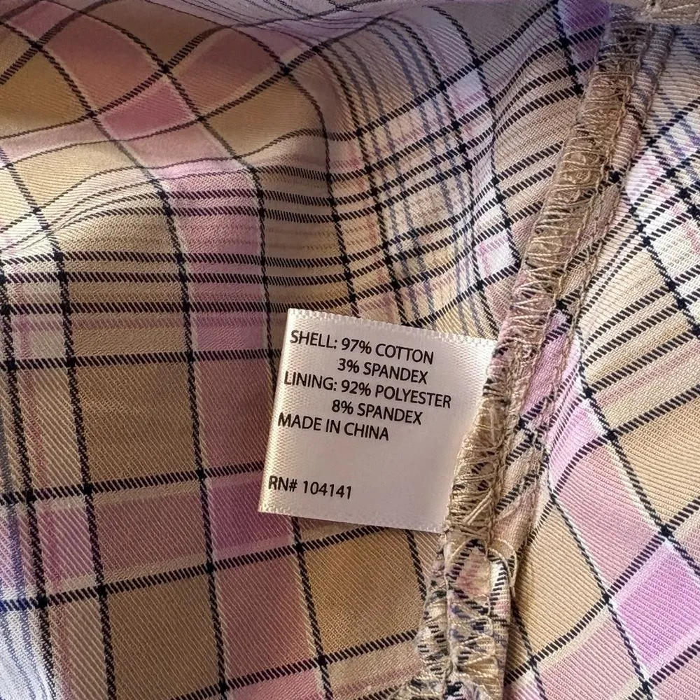 Lady Hagen Purple Plaid Skort Size 8 - Image 11