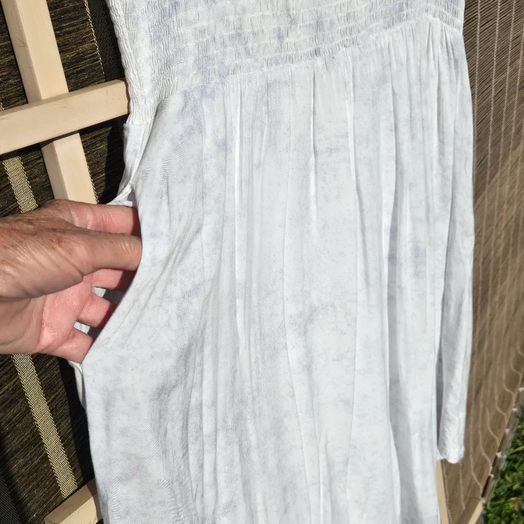 Maisie Shirred Top Dress M Gray Size M - Image 7