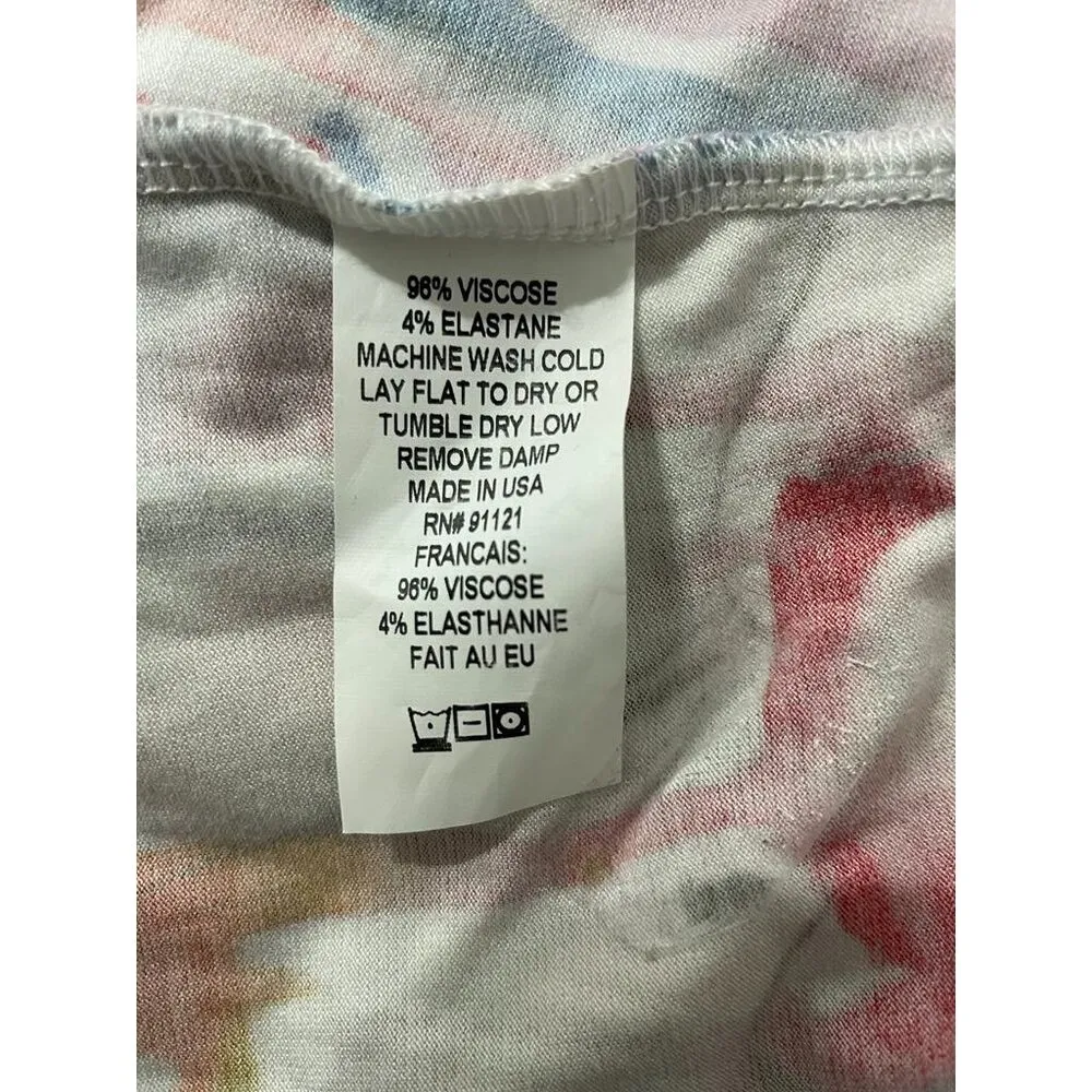 SnoSkins Size Small Top Blouse Colorful Art to Wear Abstract Floral - Image 6