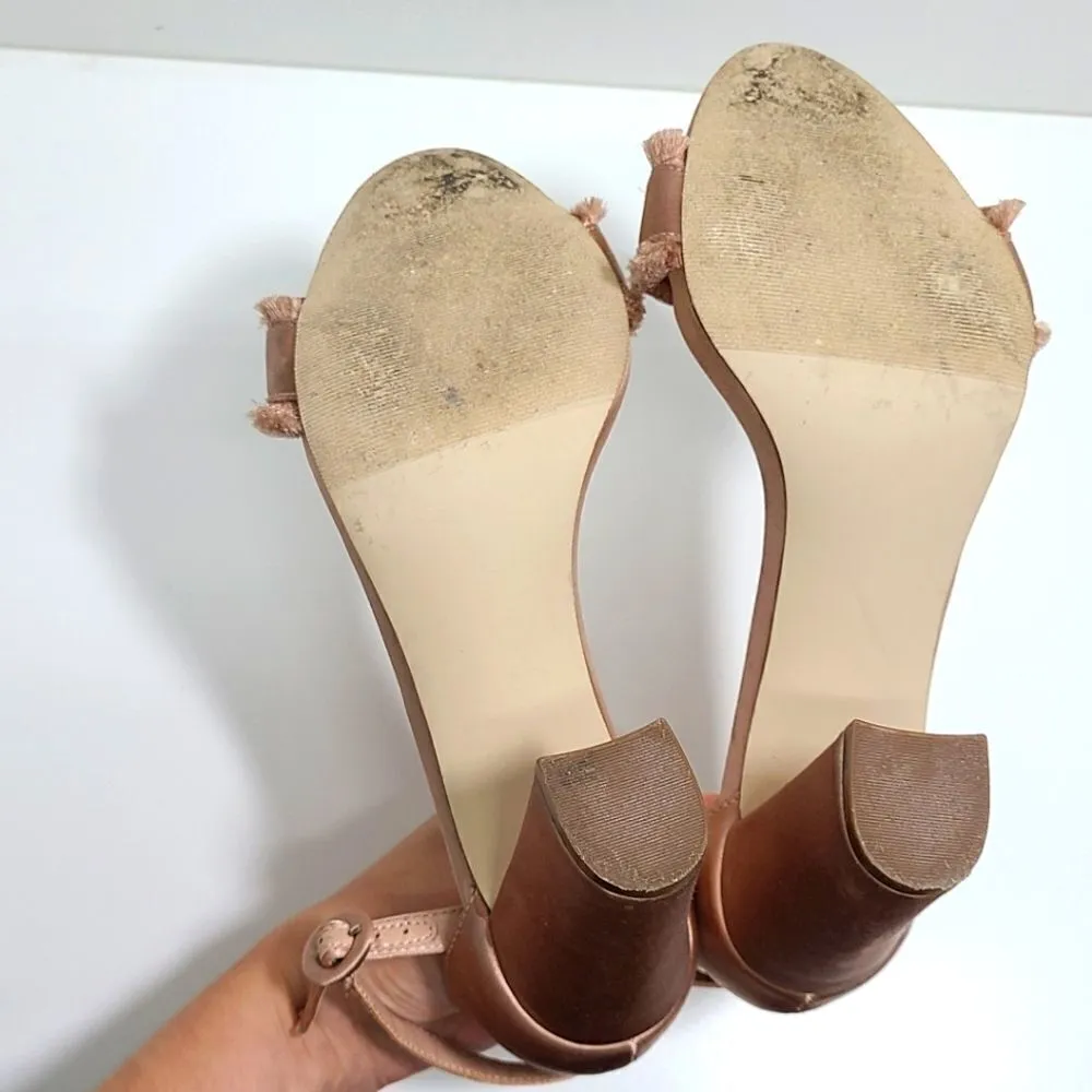 Madden Girl Satin‎ Rose Gold Heeled Sandals Size 10 - Image 8