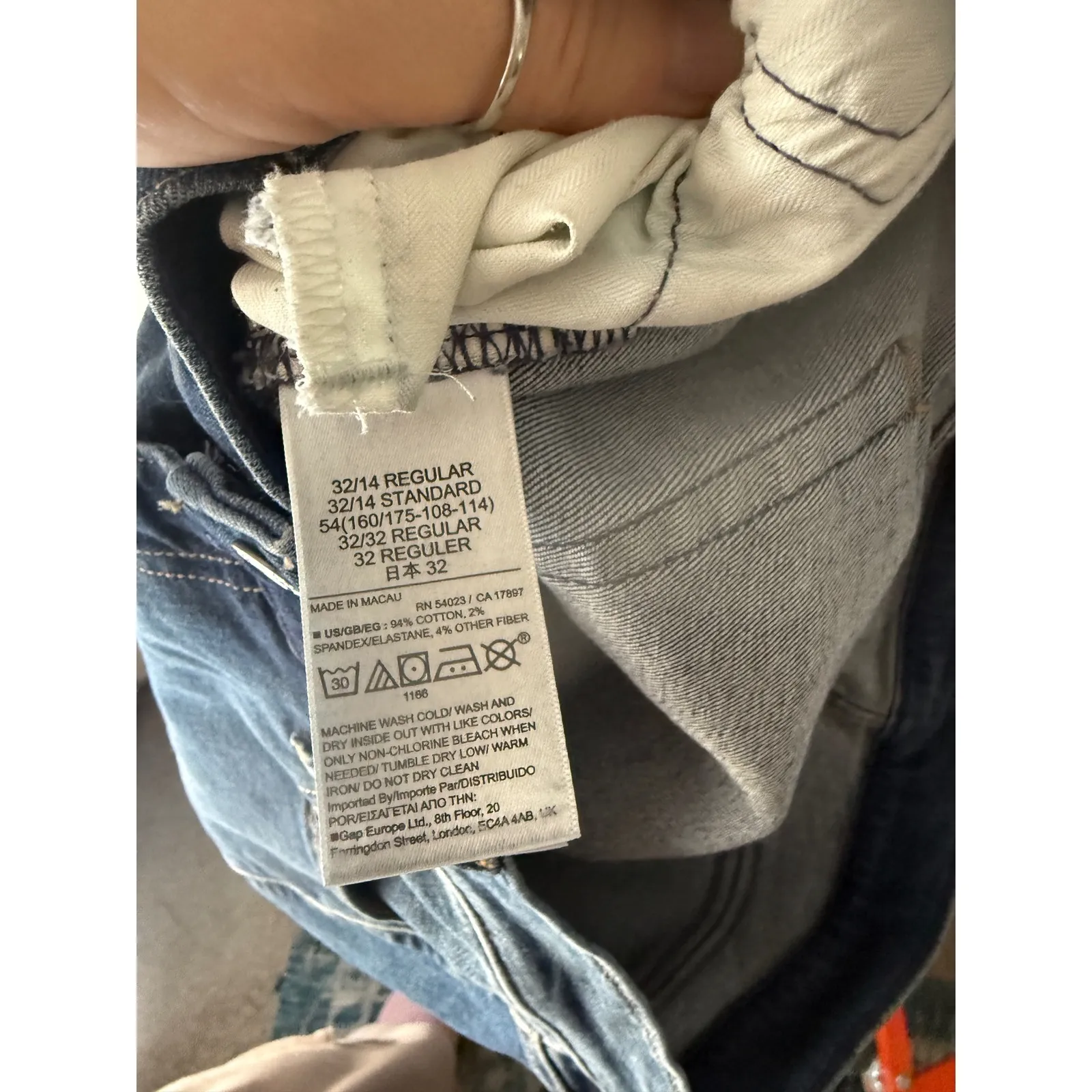 GAP Baby Boot Mid Rise Jeans Medium Wash Distressed Women 32 - Image 10