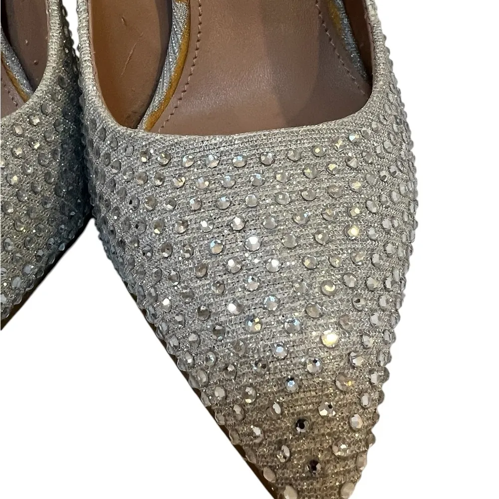 Steve Madden  Daisie Silver Rhinestone Heels size 6 - Image 3