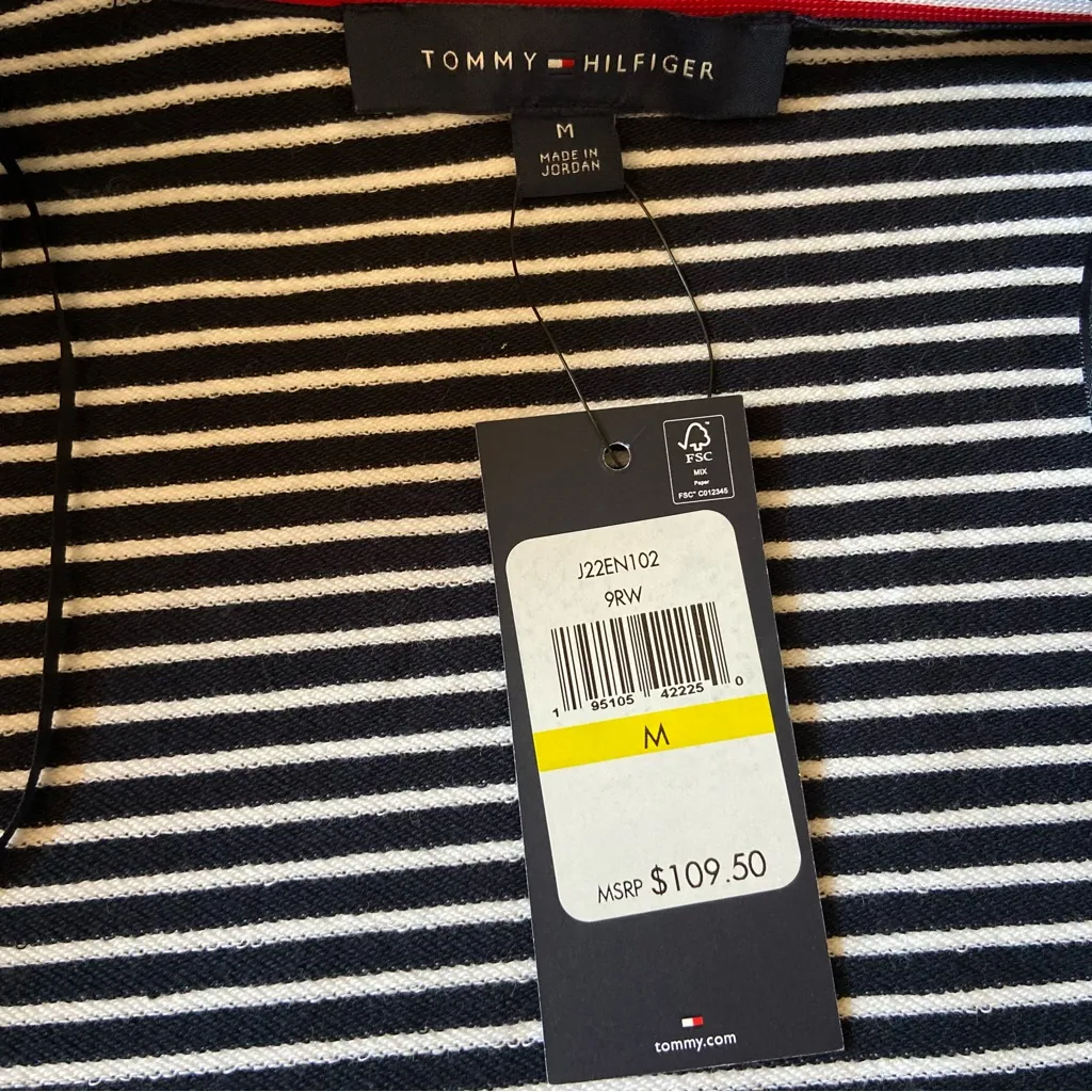 Tommy Hilfiger Navy Striped Military Blazer - Image 15