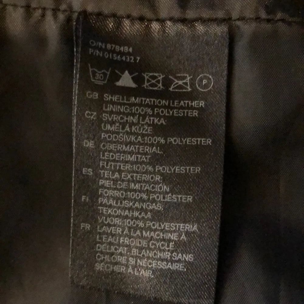 H&M Faux Leather Black Classic Style Moto Jacket Large 12 - Image 9