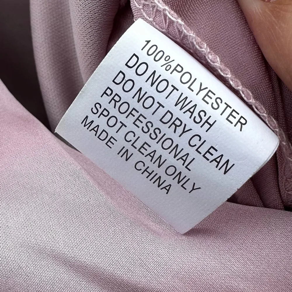 NWT Ieena for Mac Duggal Satin Surplice Bishop Sleeve Ruched A-Line Gown Sz 4 - Image 12