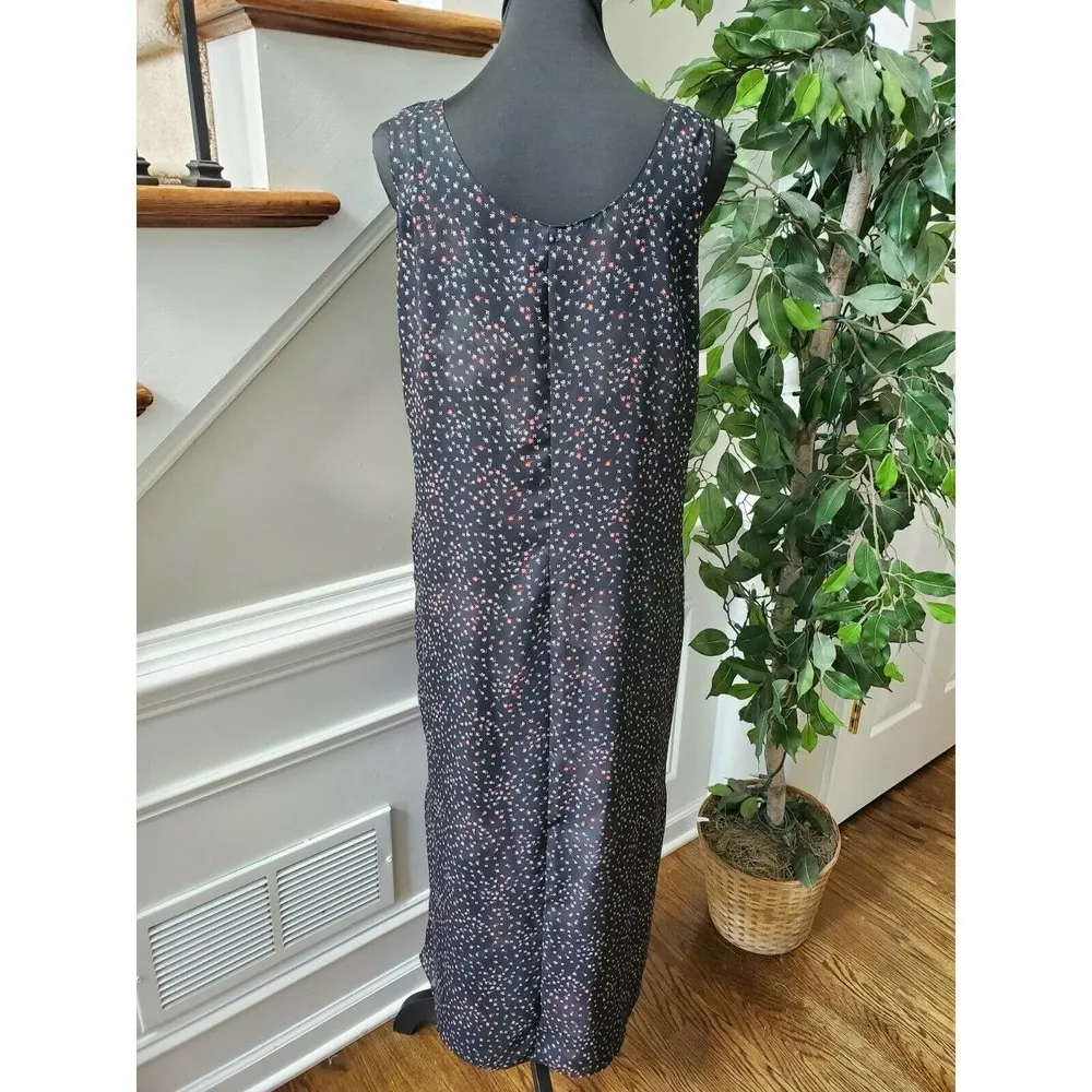 Impressions Women Black Floral Reversible Scoop Neck Sleeveless Long Maxi Dress - Image 6