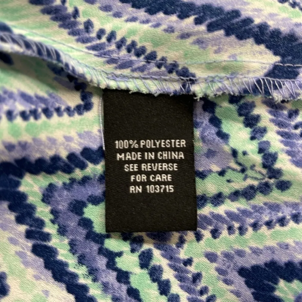 Zac & Rachel NWT Blue Mint Lavender Patterned Assymetrical Hem Top Size XL - Image 10