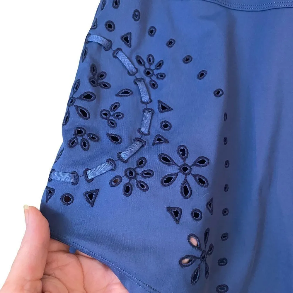 Lucky in Love  Eyelet Blue Tier Athletic Skirt Size Small - Image 2