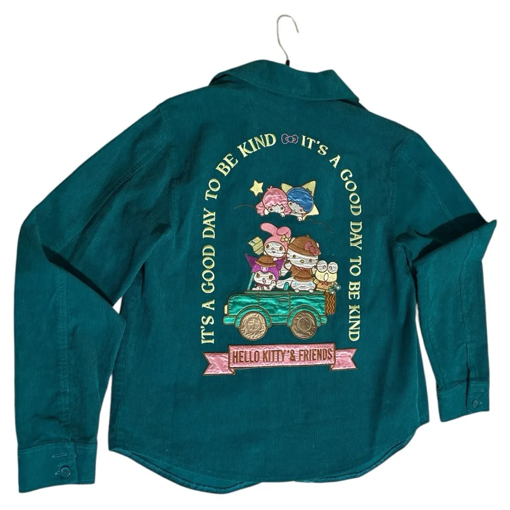 Hello Kitty Green and Blue Utility Jacket with Relaxed Fit - Image 2