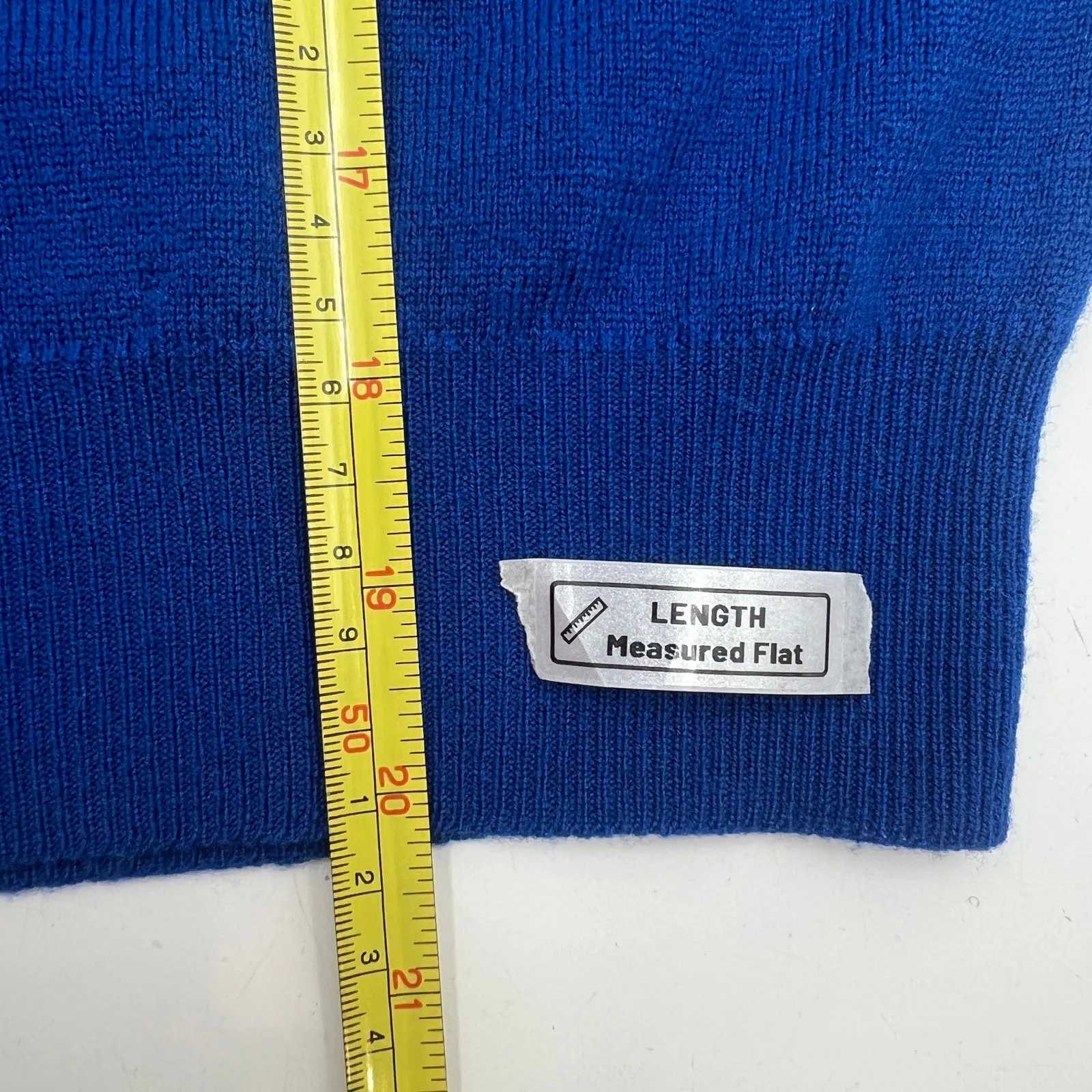 Vintage Pendleton Wool Mock Neck Sweater Cobalt Blue - Image 6