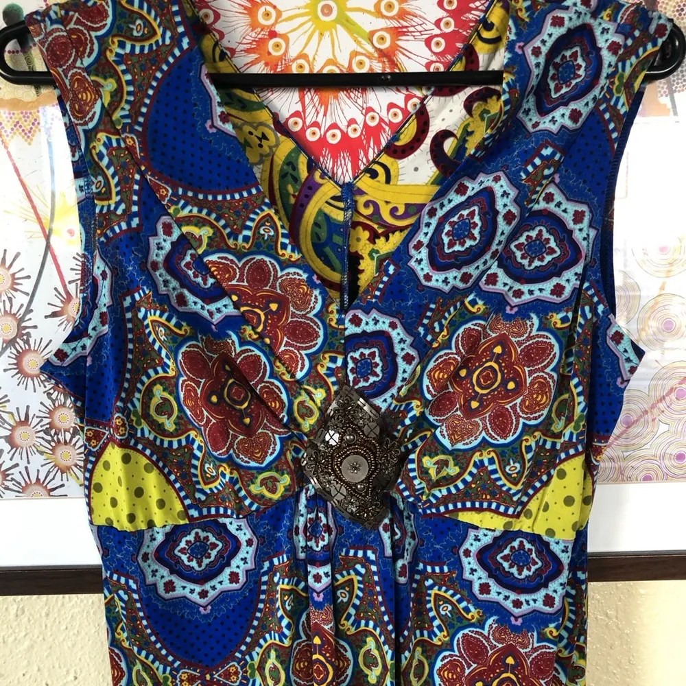 Mlle Gabrielle Abstract Print Dress S - Image 3