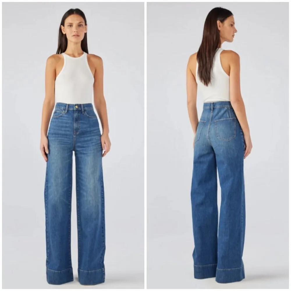 💕TRIARCHY💕 Ms. Onassis V High-Rise Wide Leg Jeans ~ Medium Indigo Blue 30 NWT - Image 8
