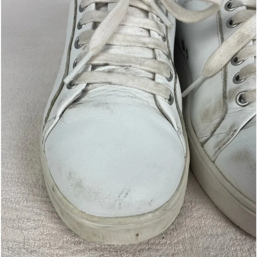 Blackstone White RL90 Low Top Sneaker‎ with Silver Accents Size 8 - Image 3