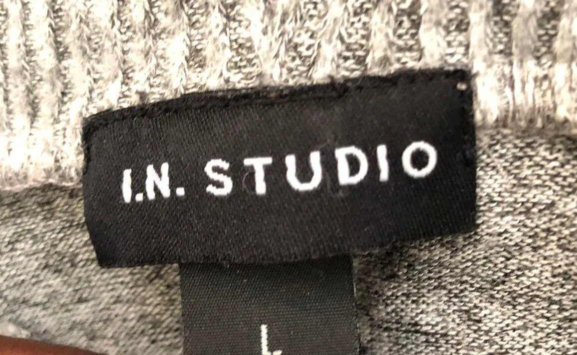 Grey off over the shoulder sweater shirt top blouse-L - Image 4