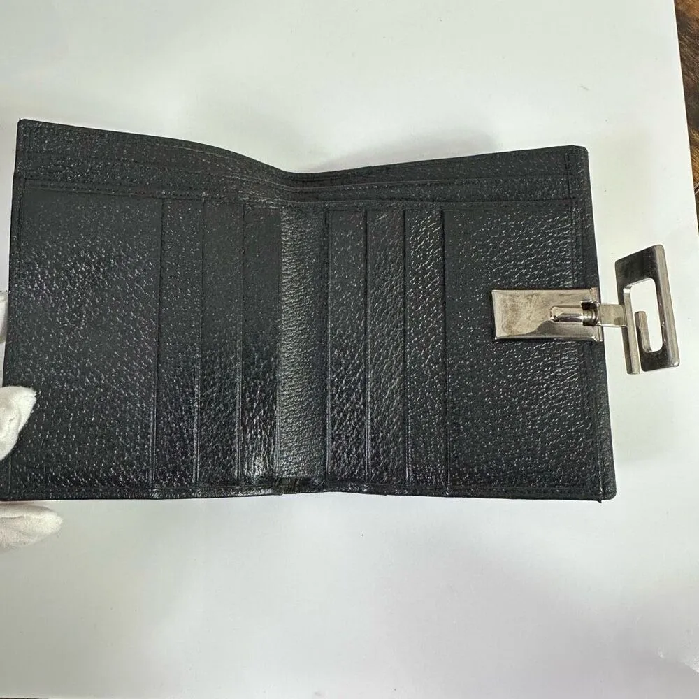 Gucci G Logo‎ Clip Black Leather Wallet - Image 7