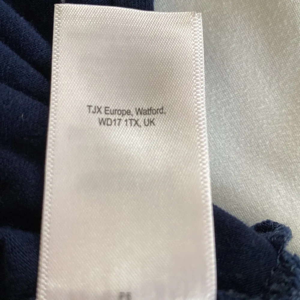 Adrienne Vittadini Navy Jersey Scoop Neck S/L Maxi Dress Side Vents Size SMALL - Image 5