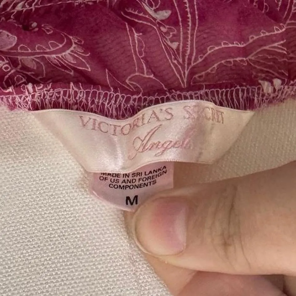 Y2K Vintage Pink Victoria's Secret Sheer Baby Doll Slip Dress Size Medium - Image 7