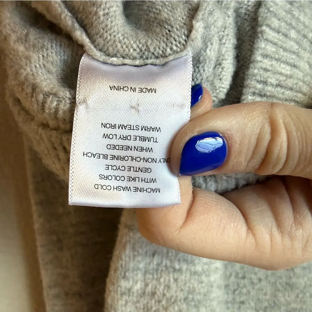 A Loves A Mock Neck Knit Sweater Gray Size Large - Image 5