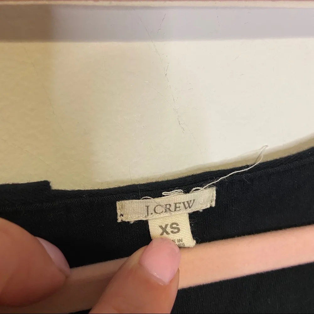 j crew black ruffle dress size extra small - Image 3