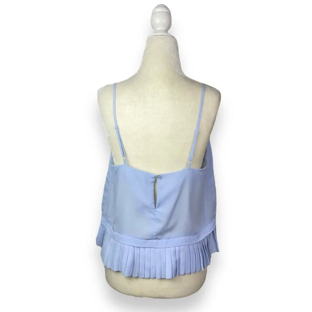 French Connection Polly Pleated Hem Cami Top in Lavender - M | Medium - Image 6
