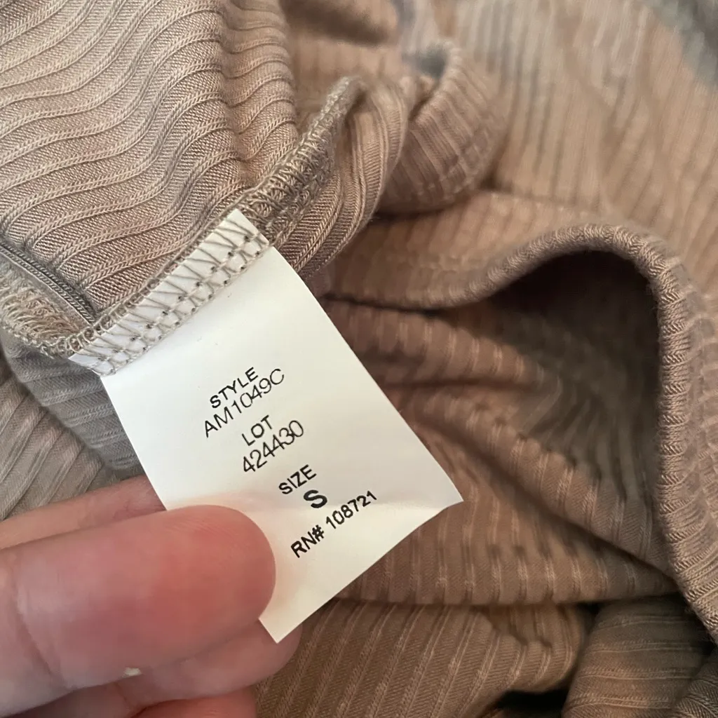 Antistar Tan Ribbed Strapless Bodycon Tube Dress Summer Party Vacation Dress - Image 4