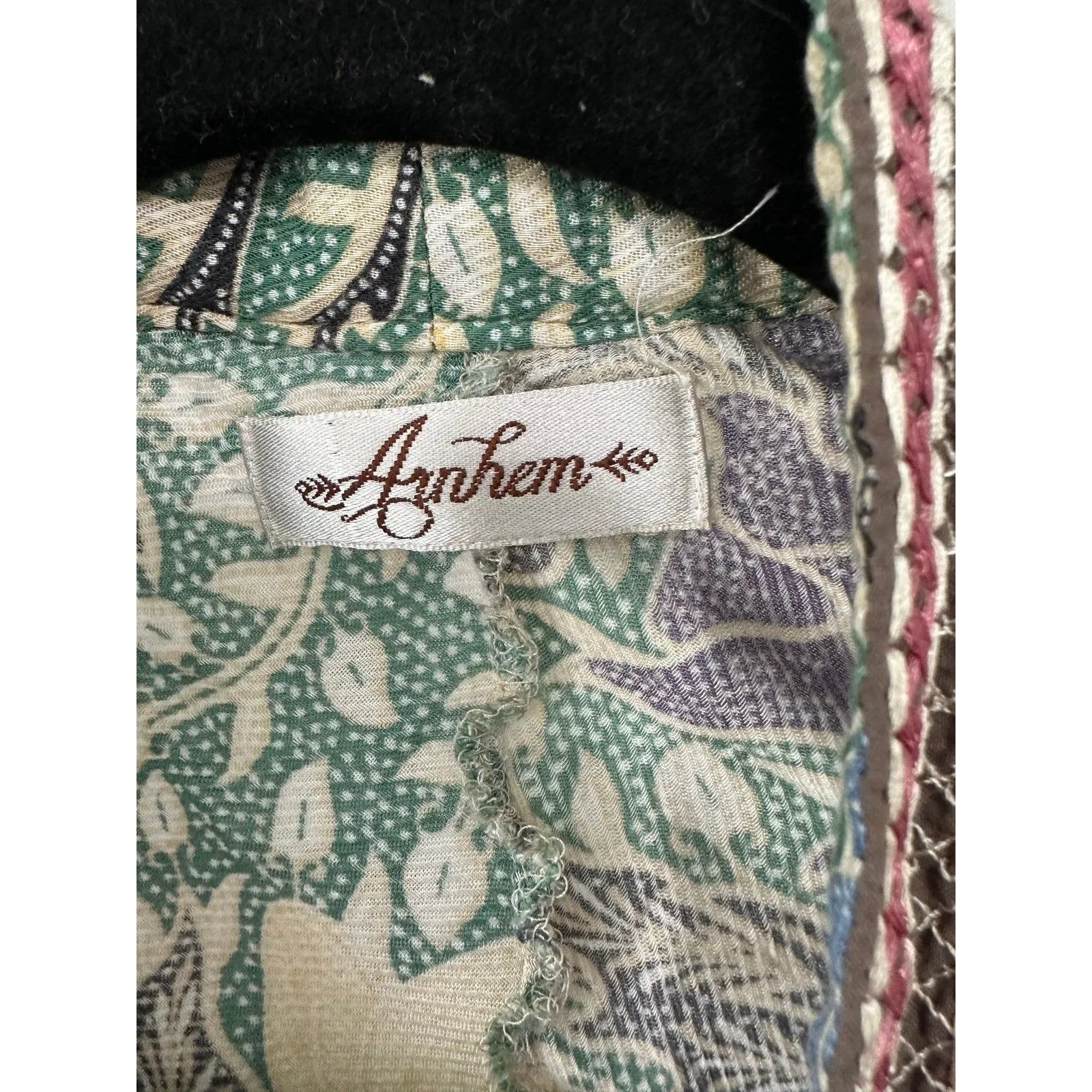 Arnhem Floral Fold Over Cuff Sleeves Embroidered Trim Open Kimono One Size Size undefined - Image 5