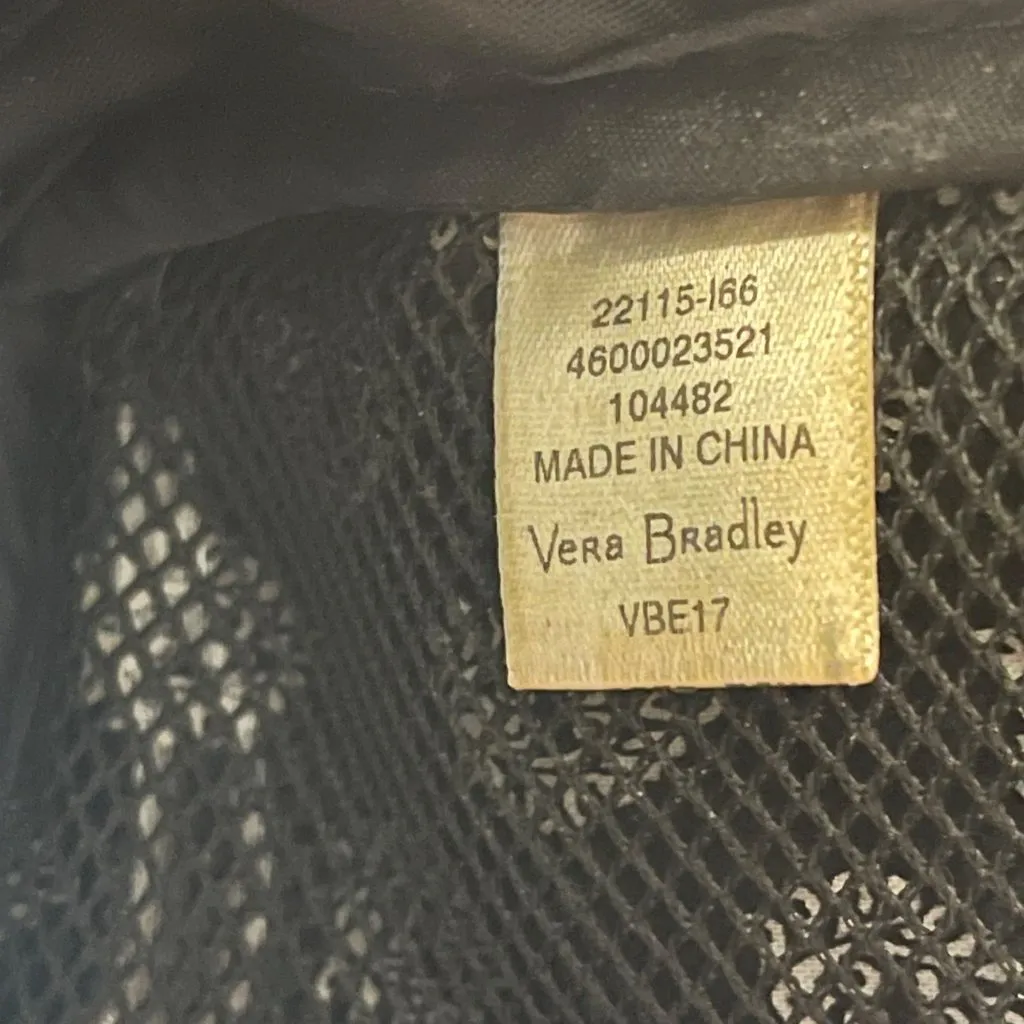 Vera Bradley ‎ Large Blush & Brush Makeup Case Snow Lotus Signature Cotton - Image 6