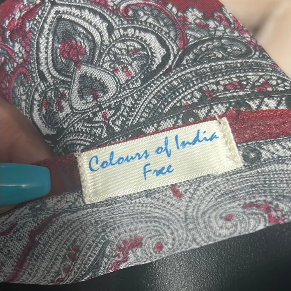 Red Asymmetrical Tunic with Dolman Sleeves - Image 2