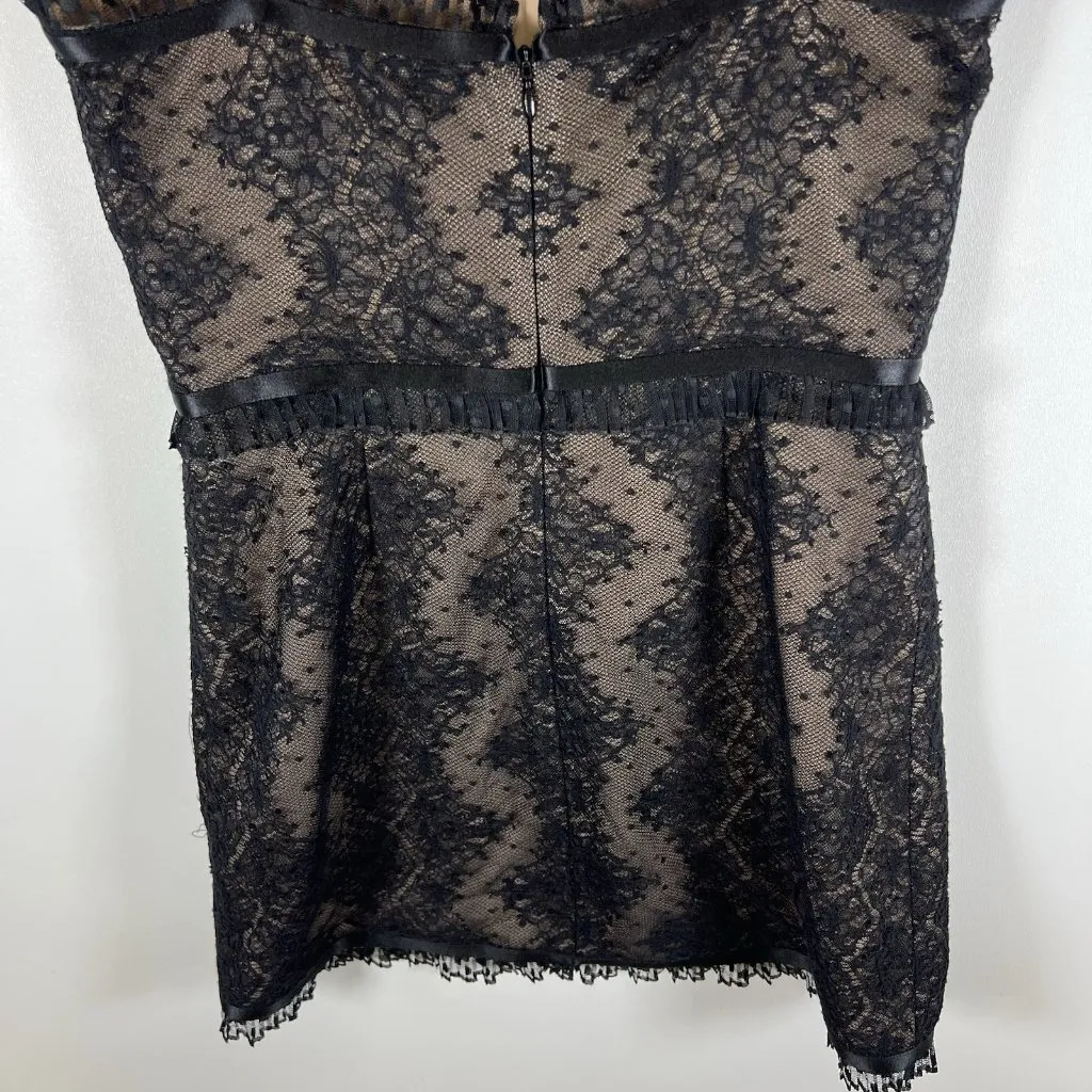 Alexis Tesi Black Lace mini Cocktail dress‎ Size Small Feminine Designer Sexy - Image 7