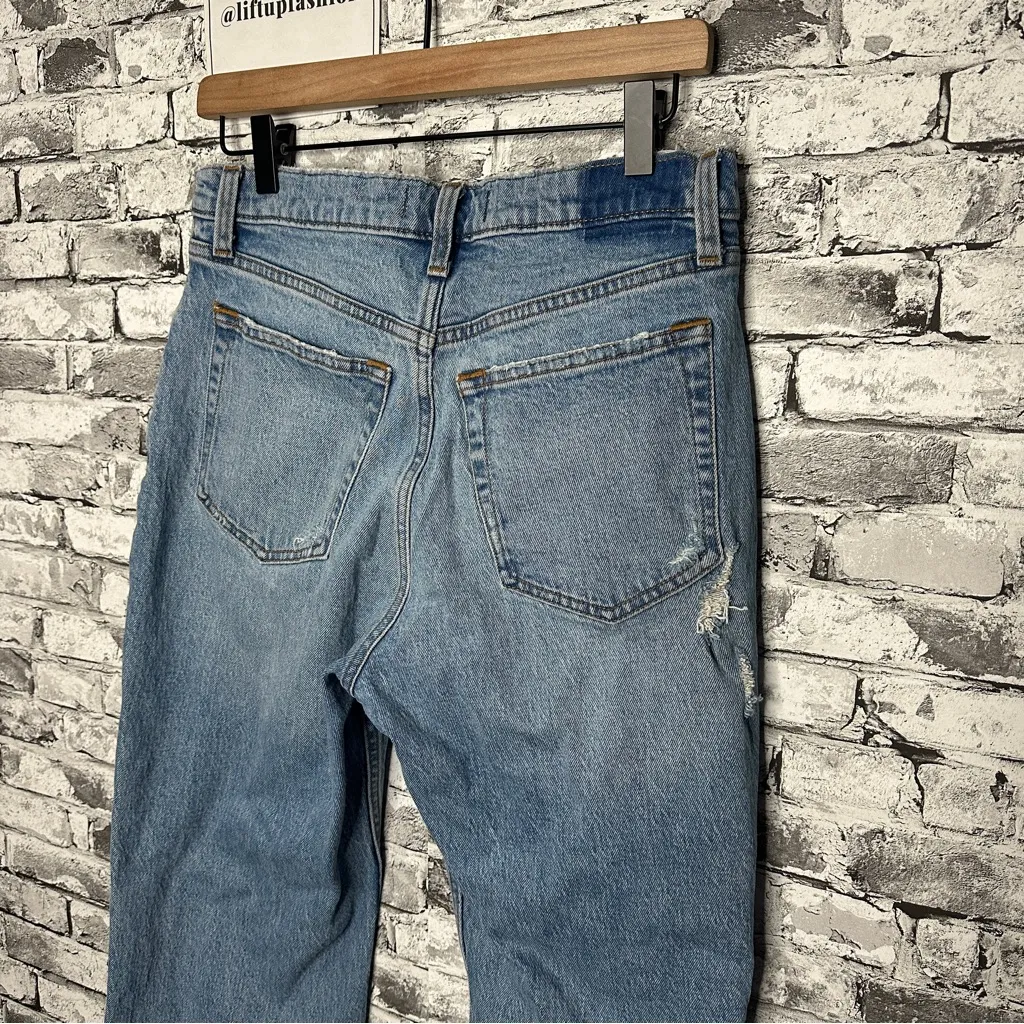 EUC Abercrombie & Fitch The Dad High Rise Straight Leg Jeans Size XS/6/28 Waist - Image 8