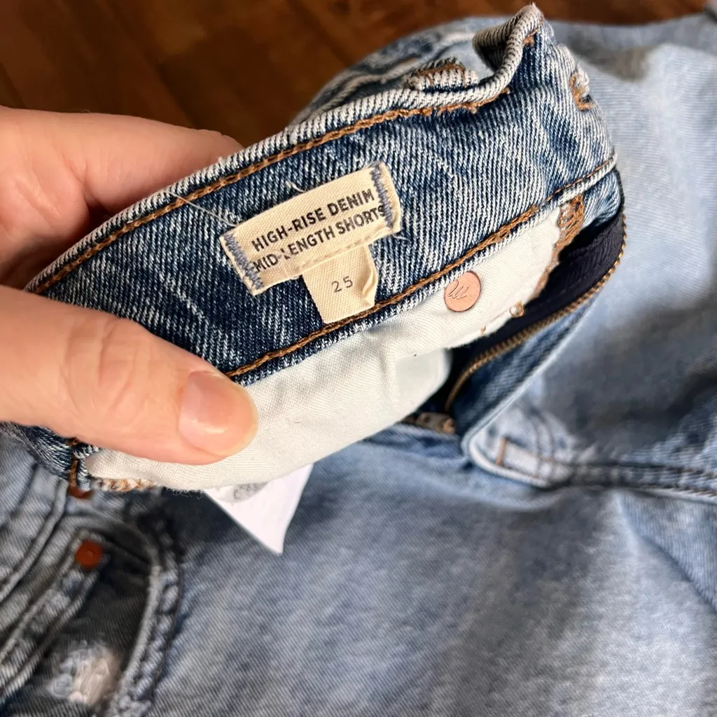 Madewell High Rise Mid Length‎ Denim Shorts - Image 7