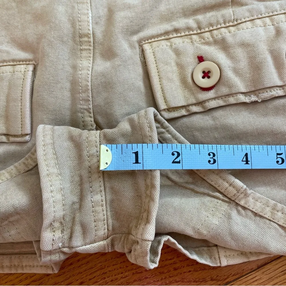 FREE PEOPLE All Yours Micro Mini Shorts Khaki Neutral Brown Utility Cargo Sz 8 - Image 10