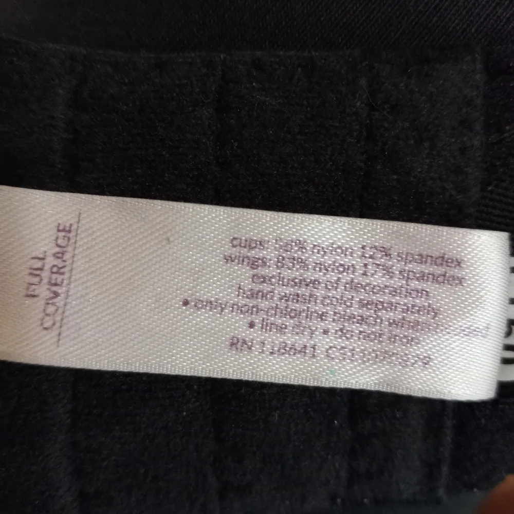 Victoria's Secret 36DDD Underwire Bare Lace Full Coverage Bra in Black - Image 5