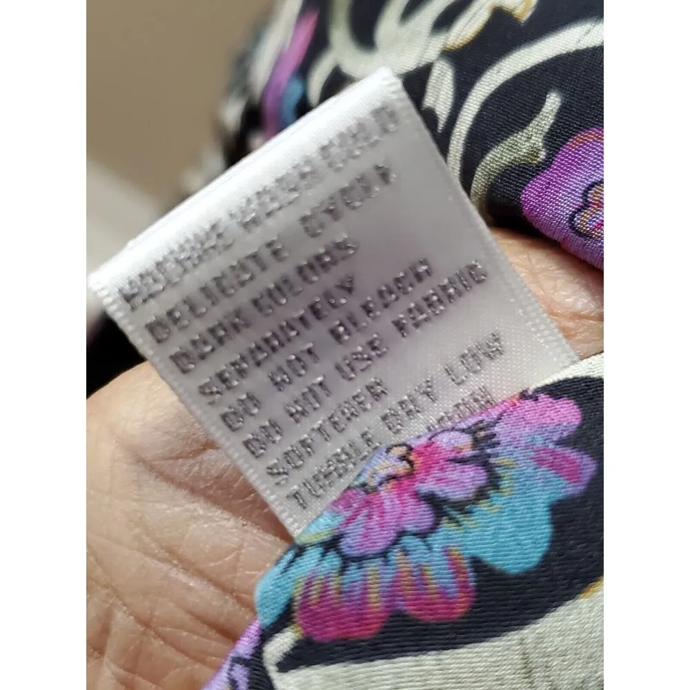 Vintage Fox Croft Floral Polyester Long Sleeve Blazer & Skirt 2 Pc's Suit Size 4 - Image 10