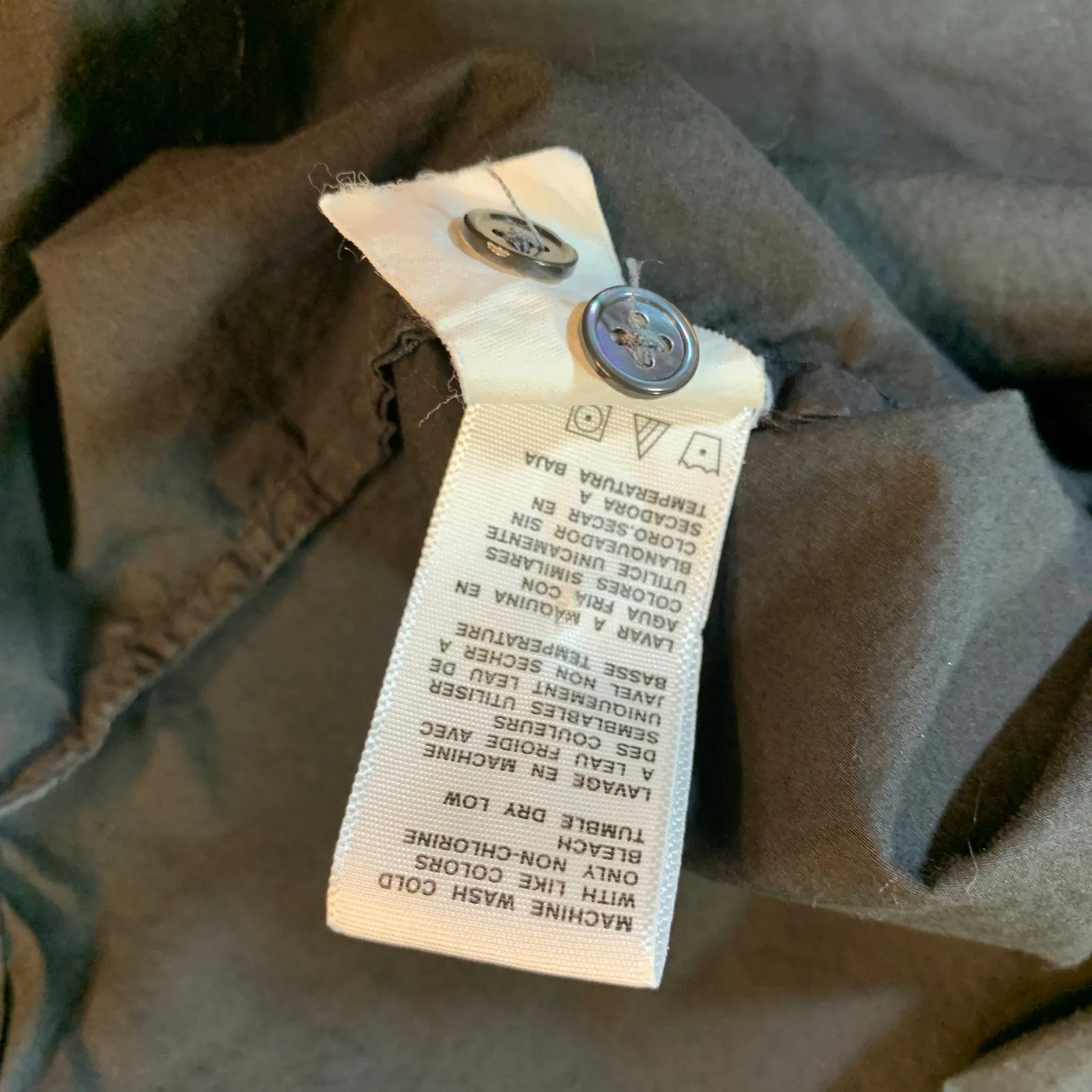 Standard JAMES PERSE Black Split Mandarin Collar Button-Up Cotton Shirt 3 Large‎ - Image 7