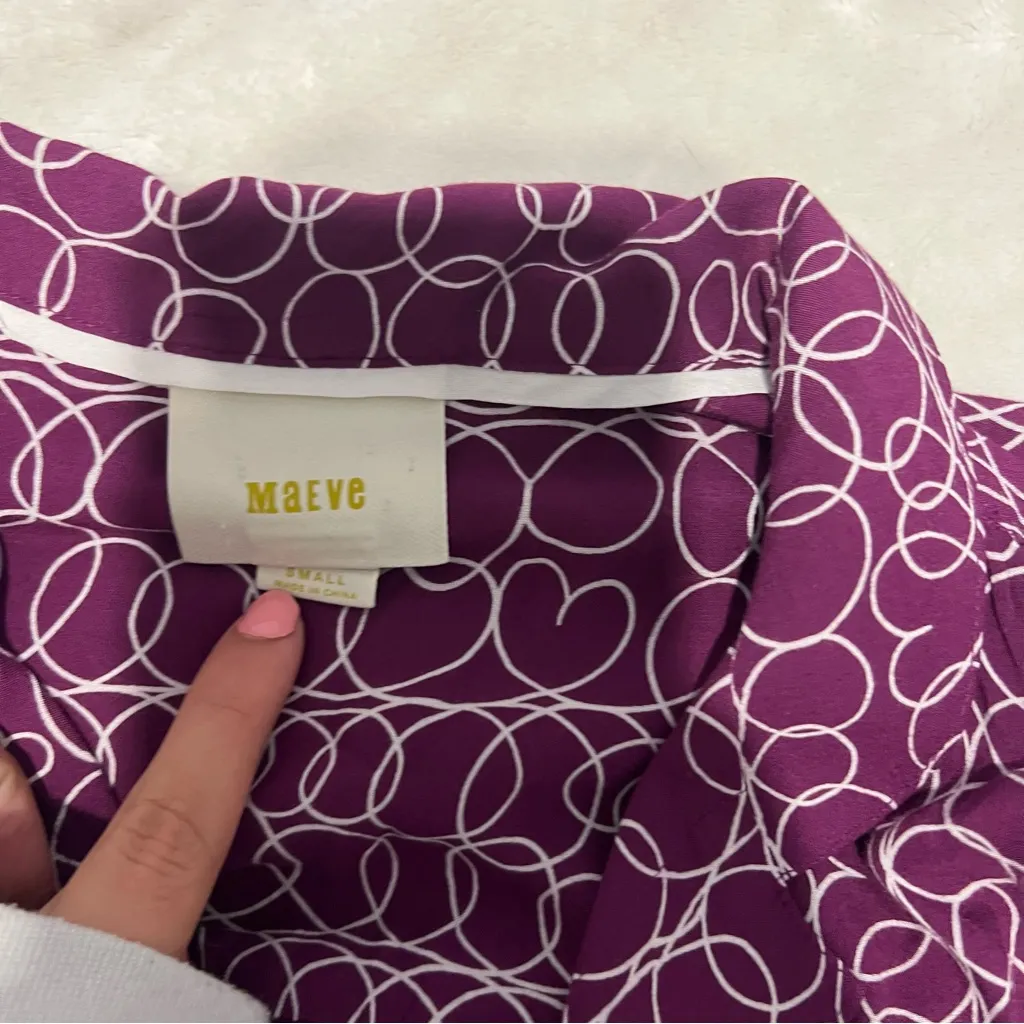 Maeve Purple Swirl Blouse - Image 2