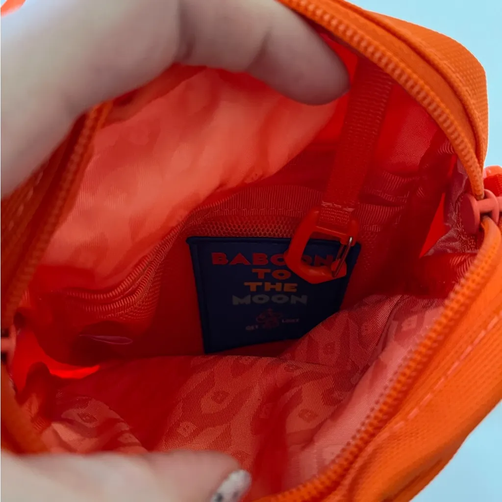 Baboon to the Moon Crossbody Bag in Vibrant Orange - Image 5