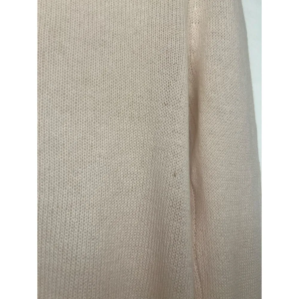 VKOO Womens Cashmere Sheer Turtleneck Beige Tan Medium - Image 7