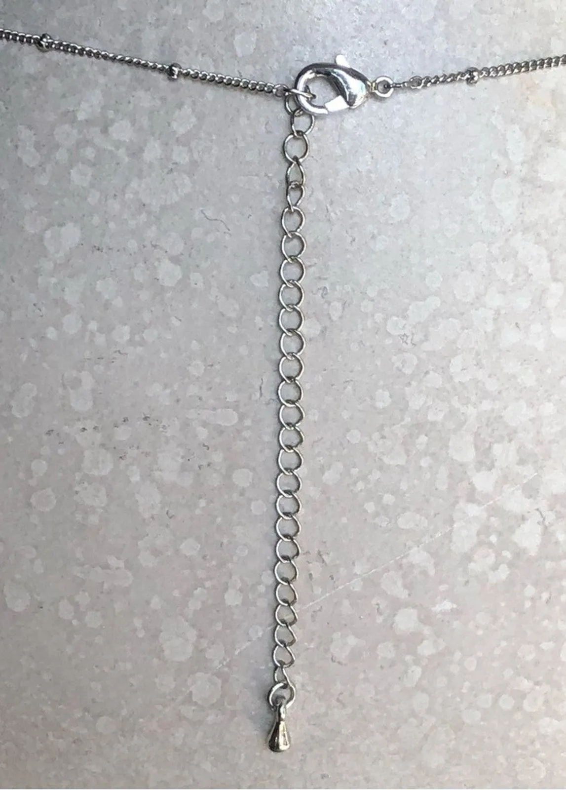 Classic Timeless Silver Plated Small Beads Cubic Zirconia Bar Pendant Necklace - Image 15