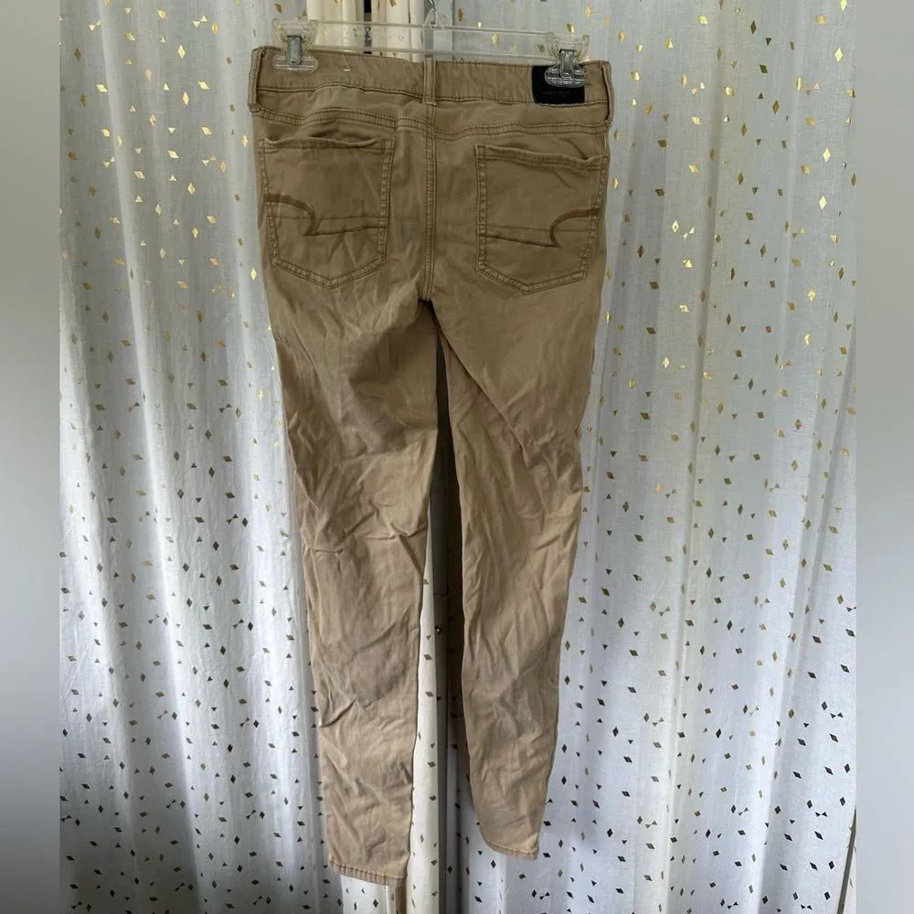 American Eagle AEO Women's Super Stretch X Tan Denim Jegging Jeans 2 Long - Image 3