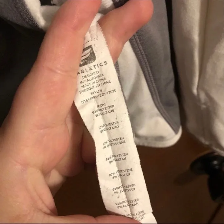Fabletics Woman’s Casual White & Gray Casual Athletic Sporty Zip Up Jacket - Image 6