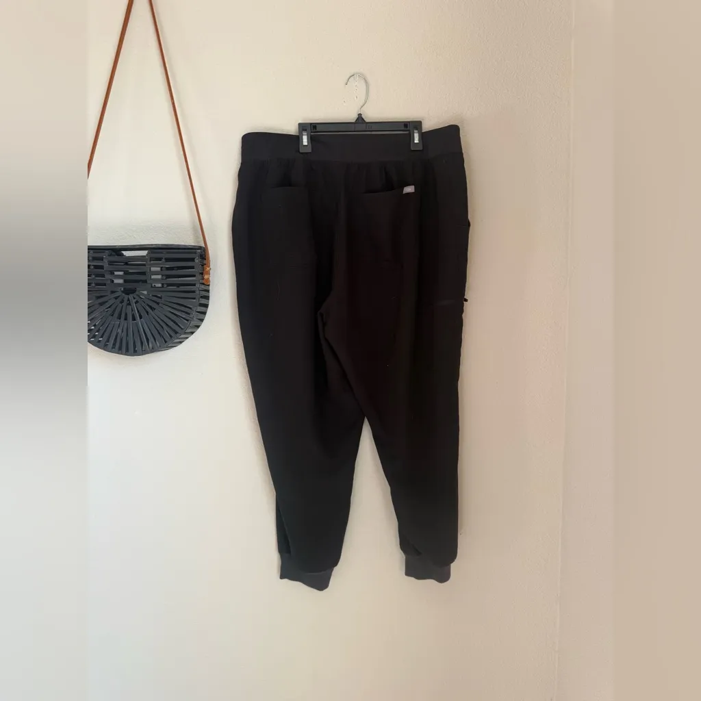 Figs High Waist Black Zamora Jogger Scrub Pant, Size 3XL - Image 3