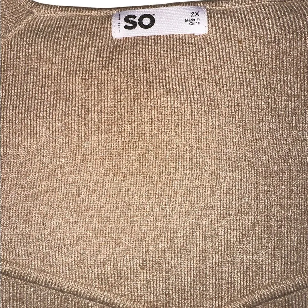 SO Beige Knit Bodysuit. Size 2X. NWT. - Image 7