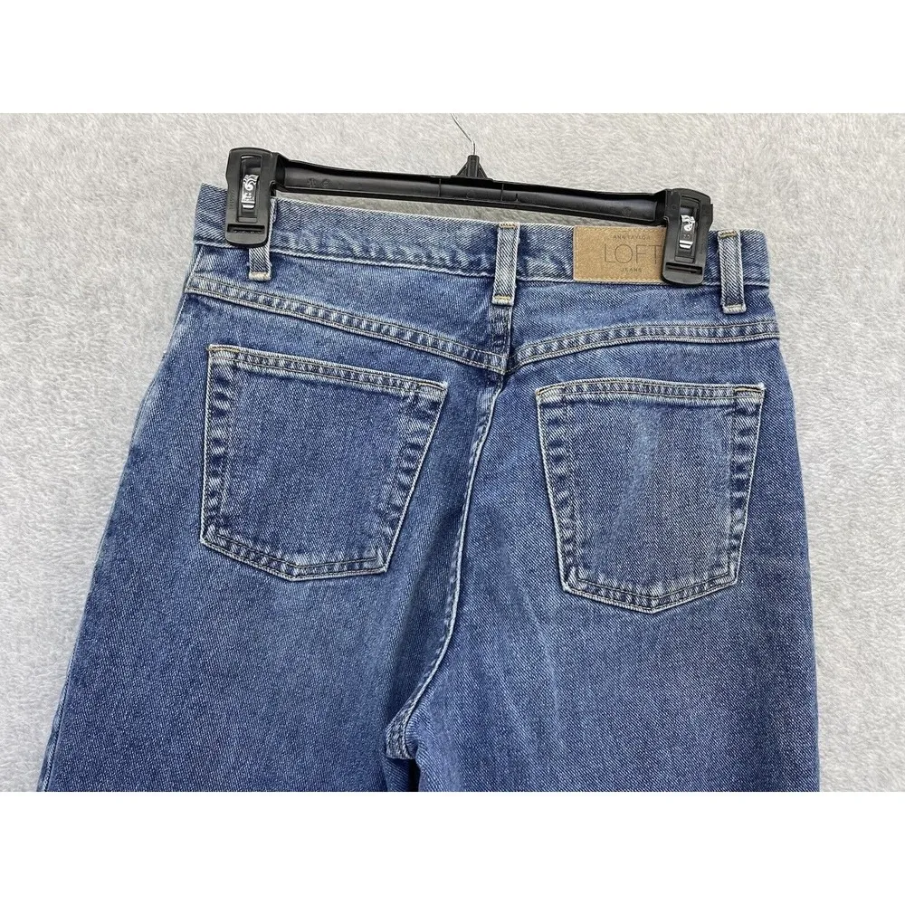 Ann Taylor LOFT Women's Slimfit Size 8P Jeans Medium Wash Petite Blue Denim - Image 4