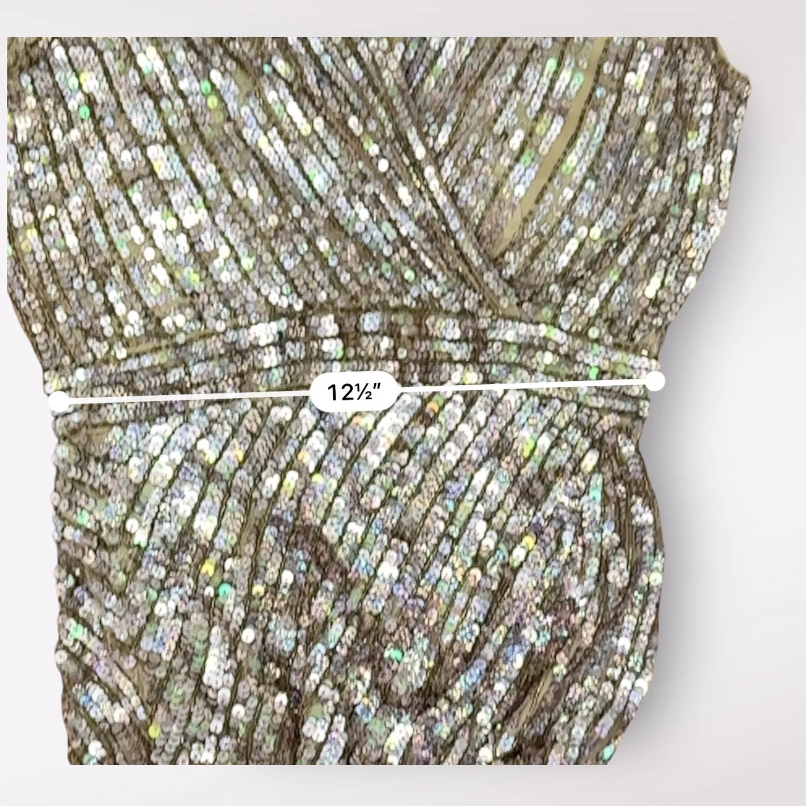 Mac Duggal Gold Sequin Cap Sleeve Gown 3785M Size 14 Long‎ Formal Gown NWT - Image 12